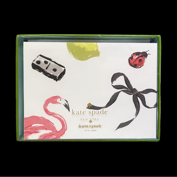 Kate Spade “Favorite Things” Notecards, Boxed Set of 8 - Picture 1 of 8